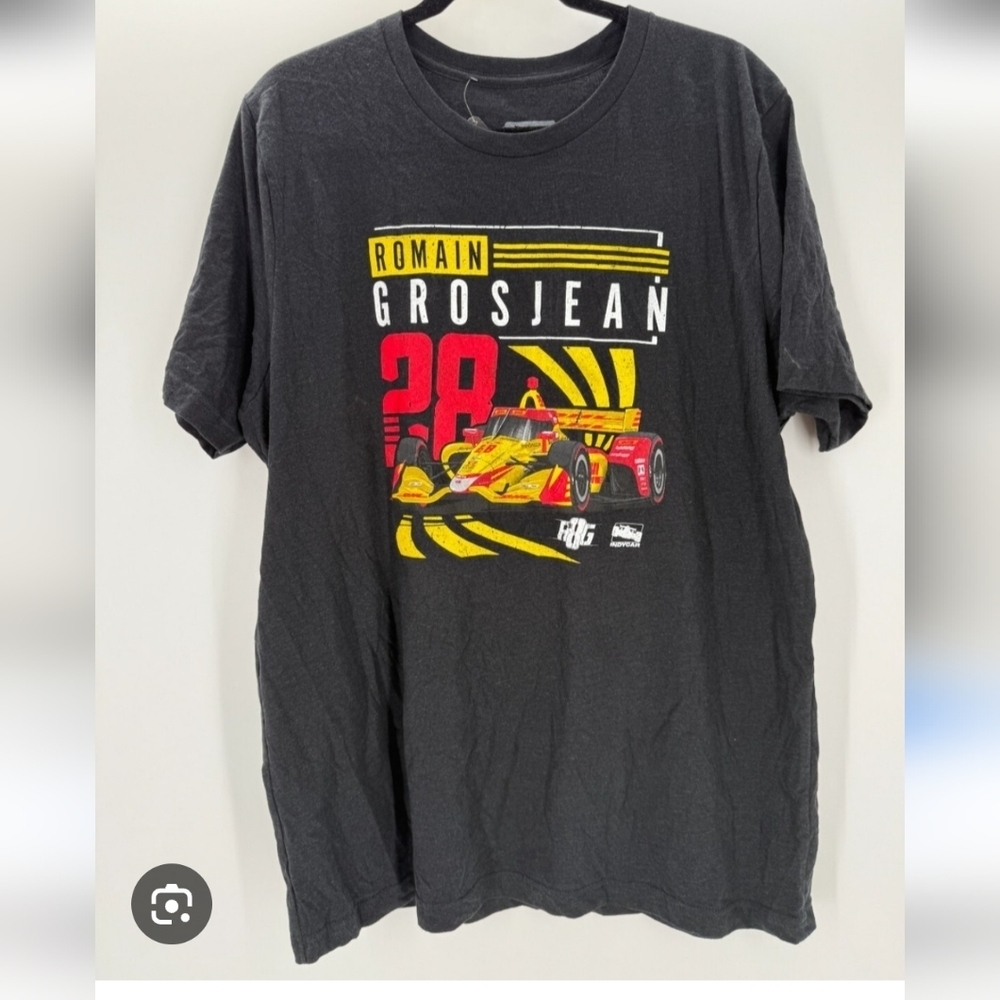 Romain Grosjean Graphic T-Shirt - Black NWT XL